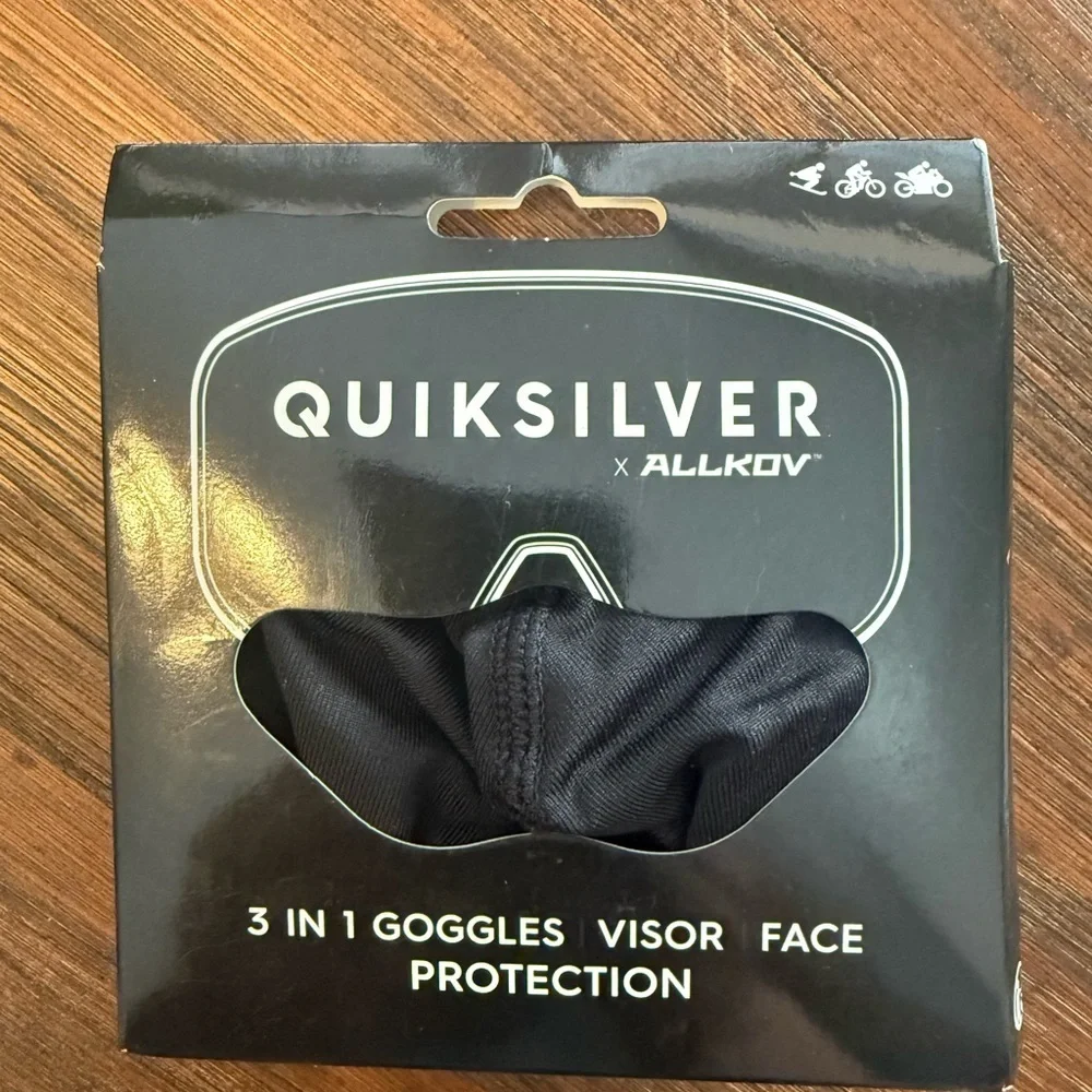 NEW Quiksilver x Allkov 3-in-1 Goggles Visor Face Protection Mask Snow Ski Bike